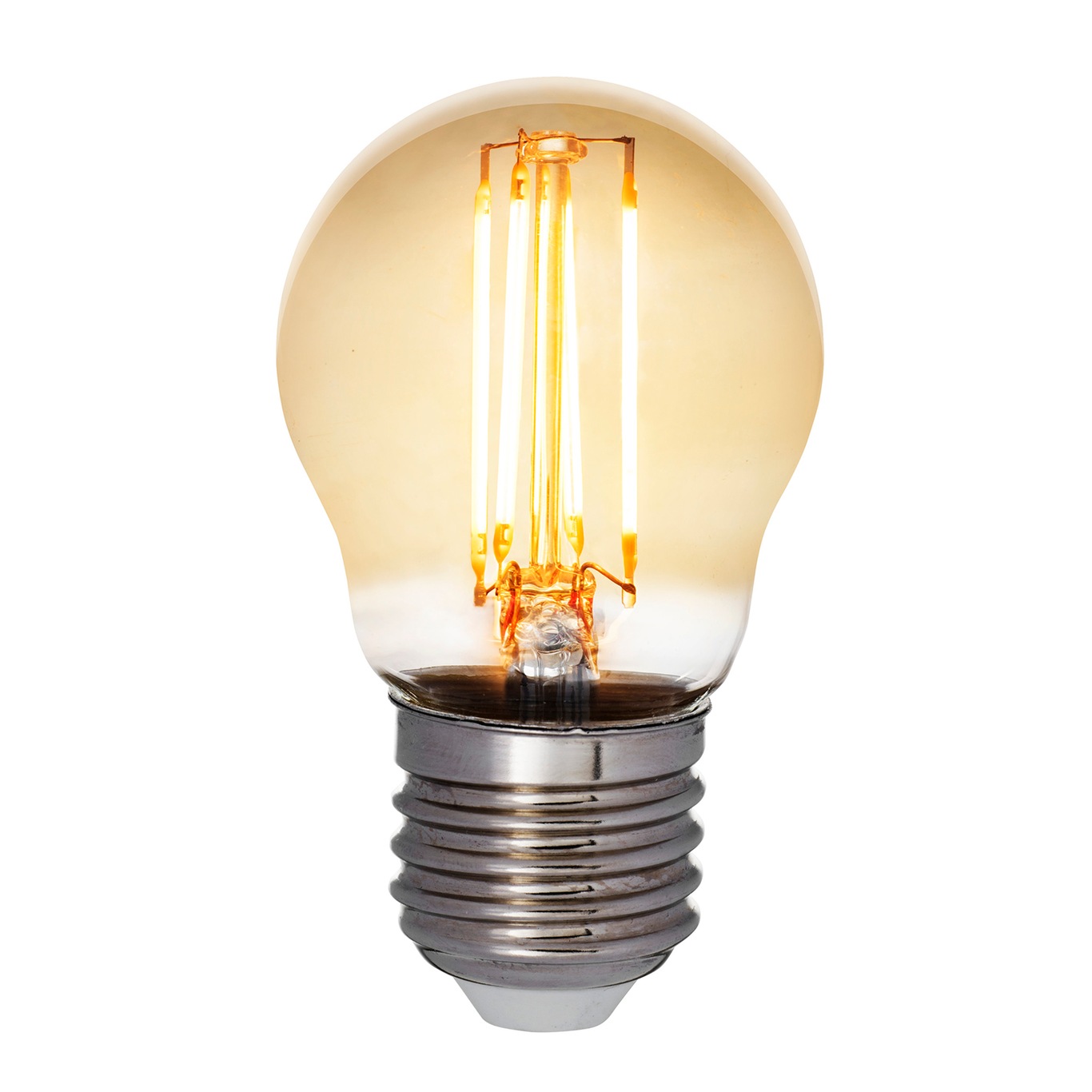 LED Filament Amber P45 4,5W E27 360lm Dimmable