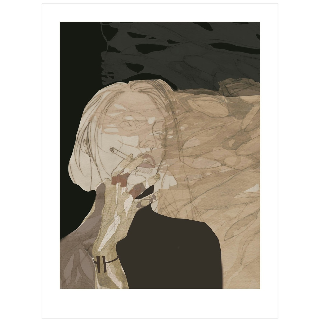 Smoke Screen Kunstdruck Signiert 50x70 cm