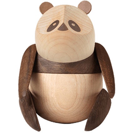 Panda Holzfigur, 10 cm