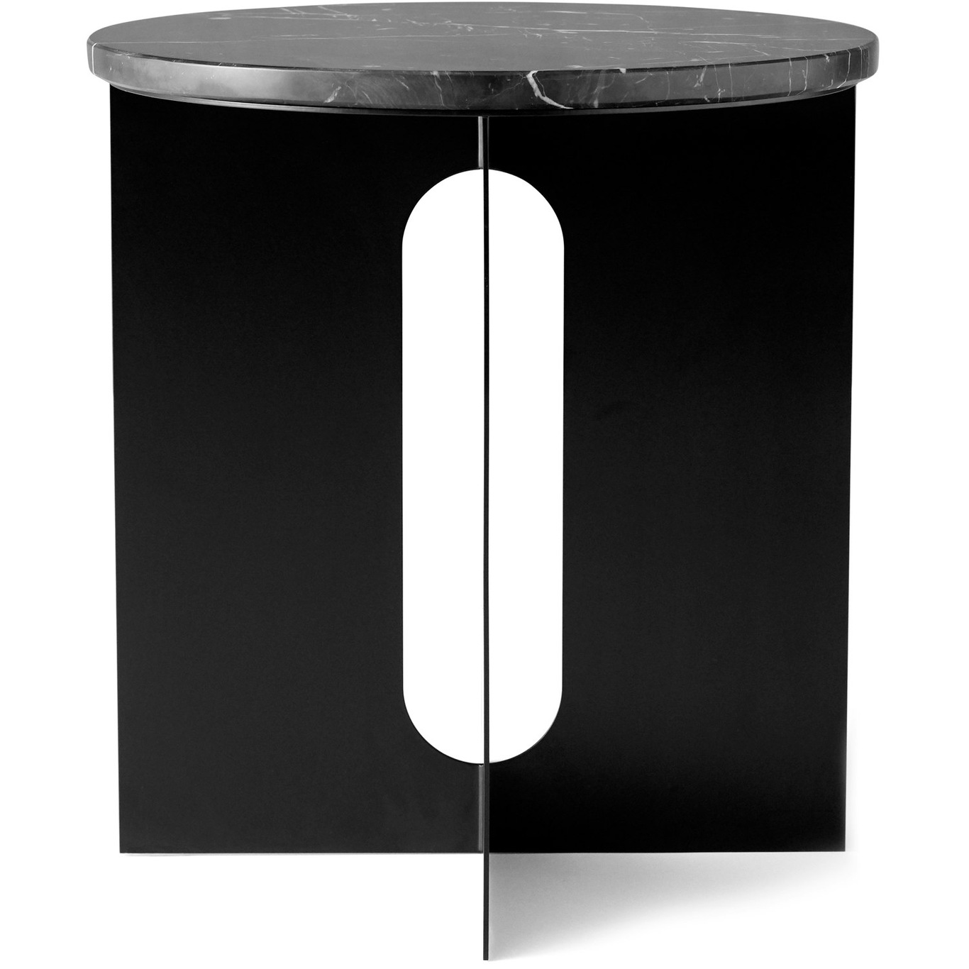 Androgyne Side Table, Black / Black Marble