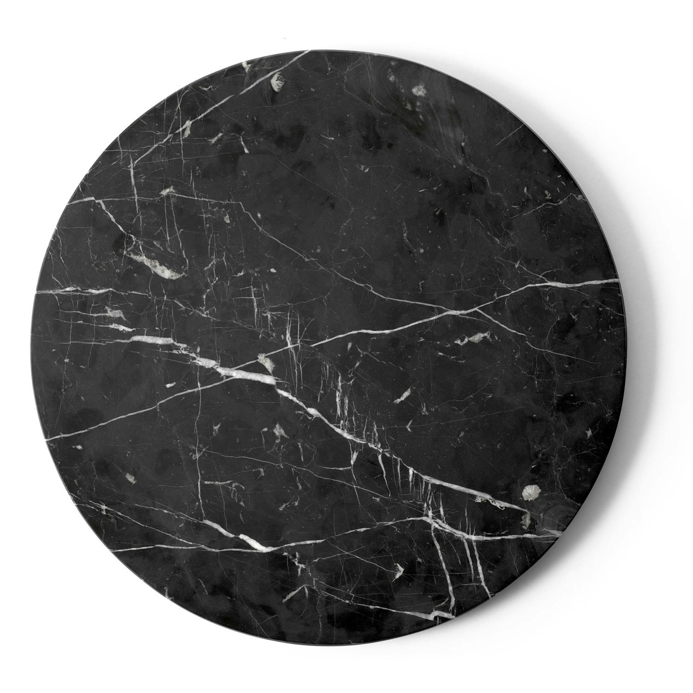 Androgyne Tischplatte, Schwarz Marmor