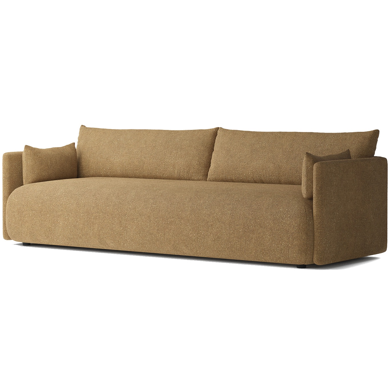 Offset 3-Sitzer-Sofa, Bouclé-Stoff Gold