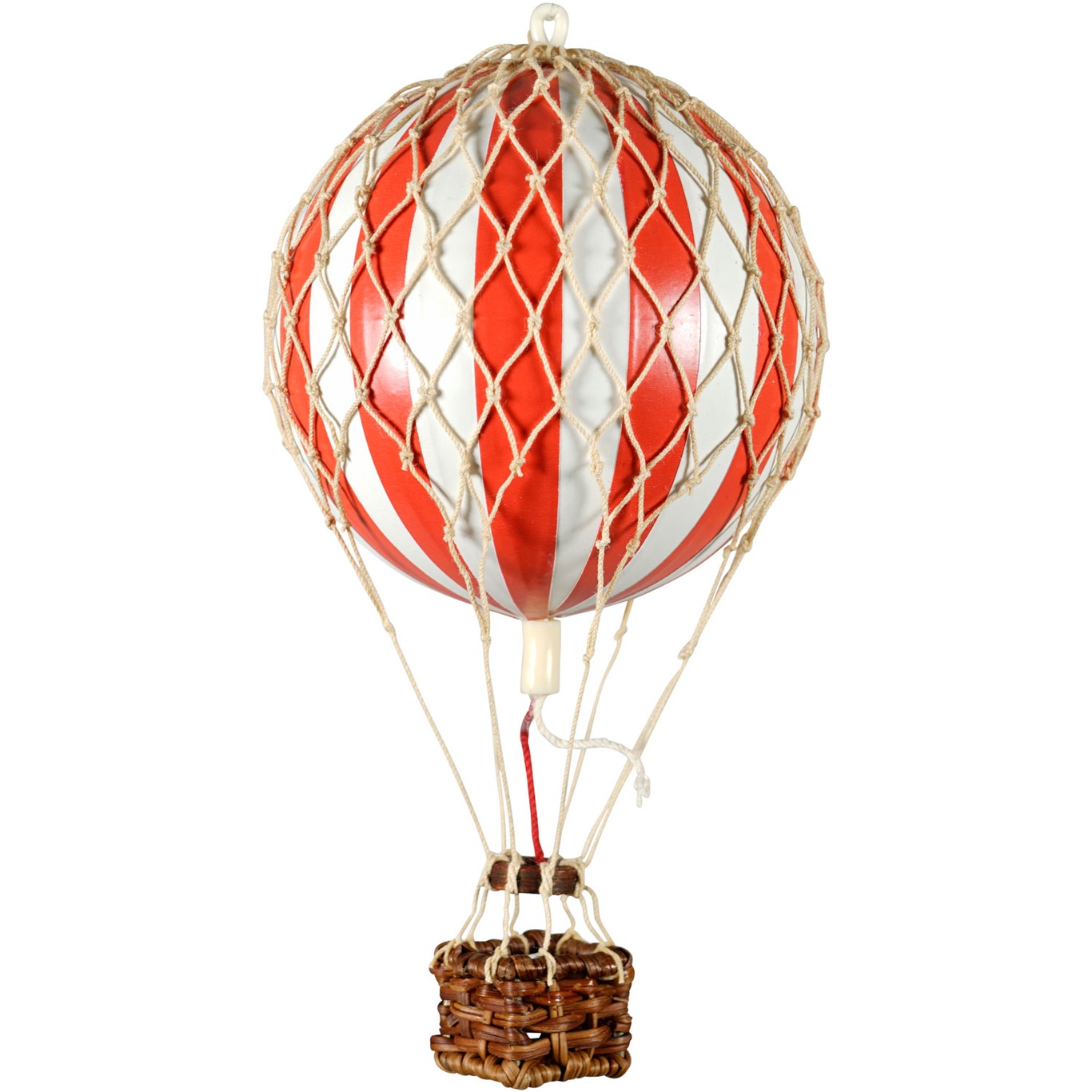 Floating The Skies Heißluftballon 13x8.5 cm, Rot / Weiß