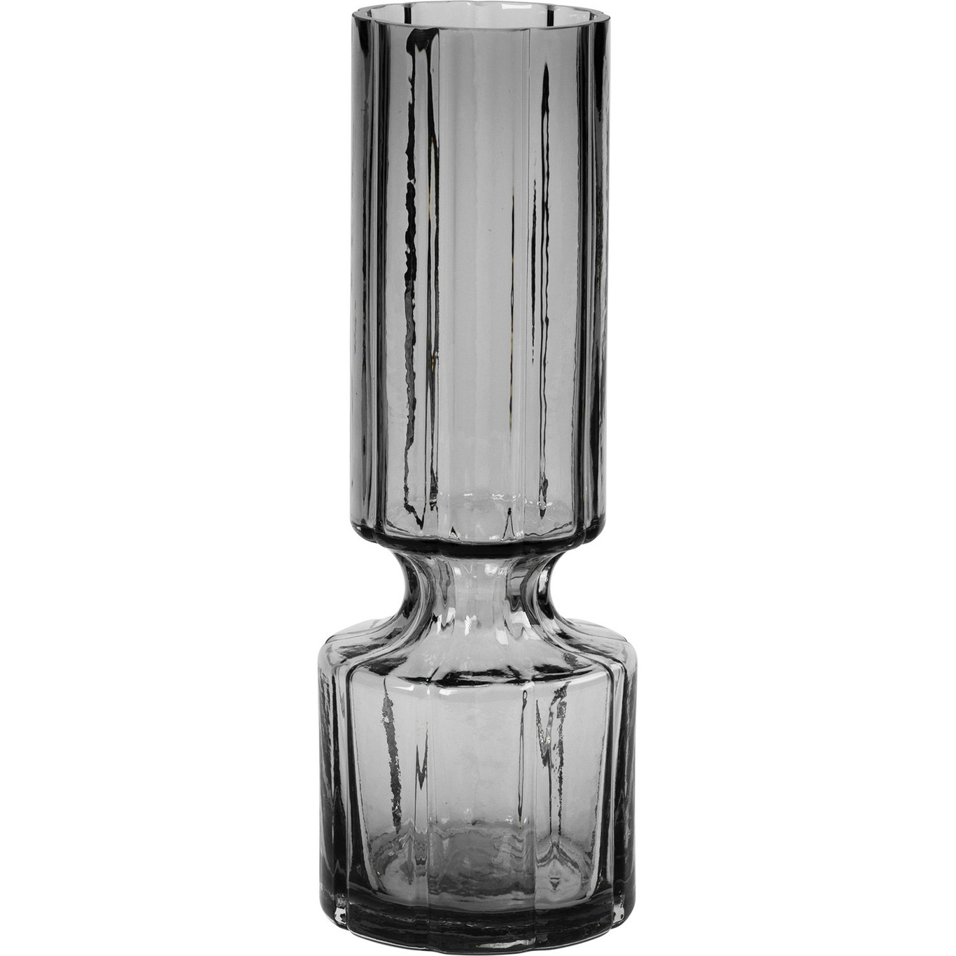 Hyacint Vase Mundgeblasenes Glas 28,3 cm, Smoked Pearl