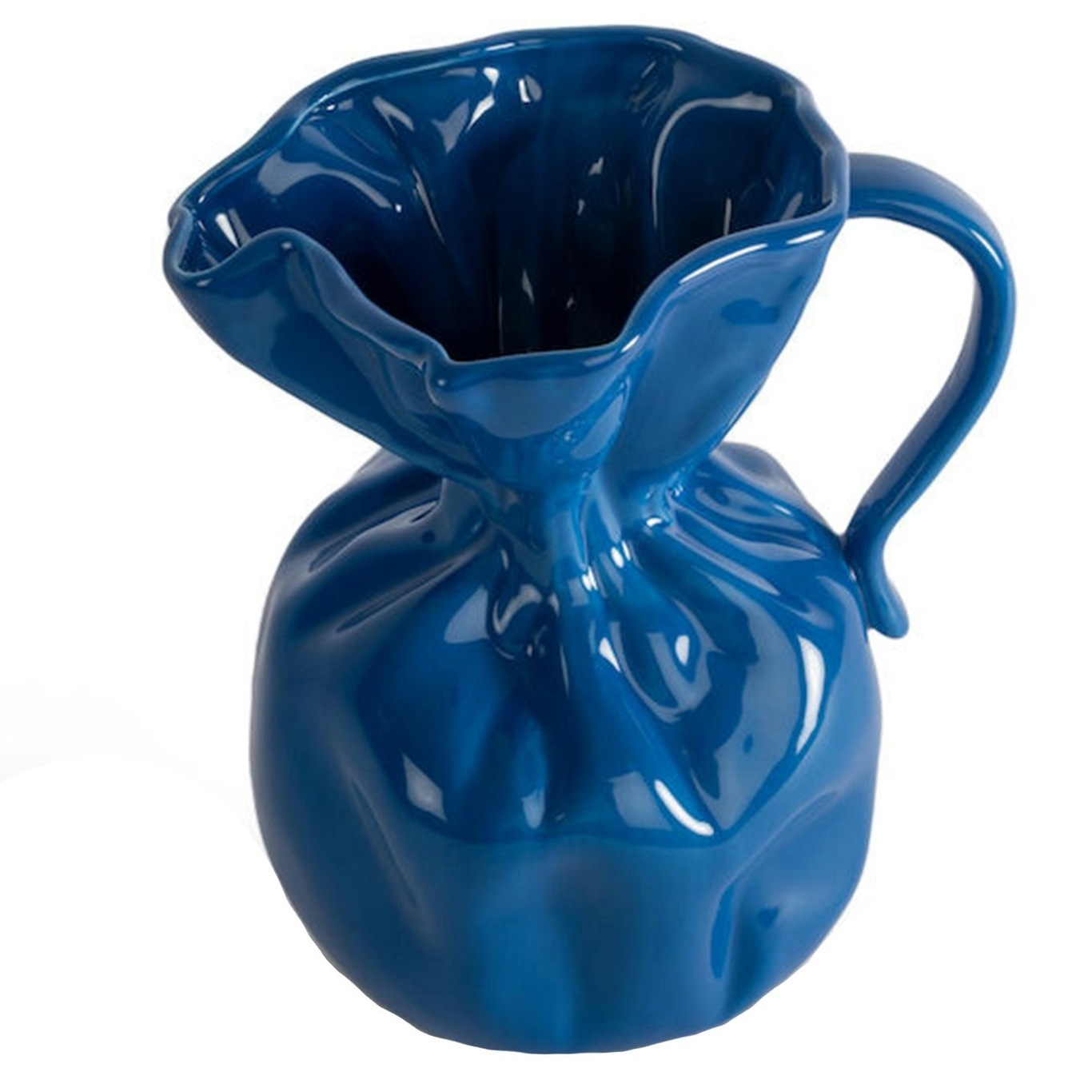 Crumple Vase, Blau