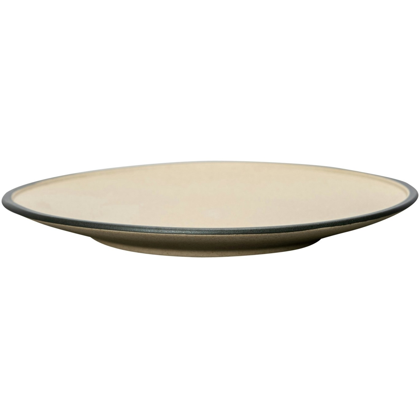 Fumiko Plate Small 20,5x2 cm, Beige/Black