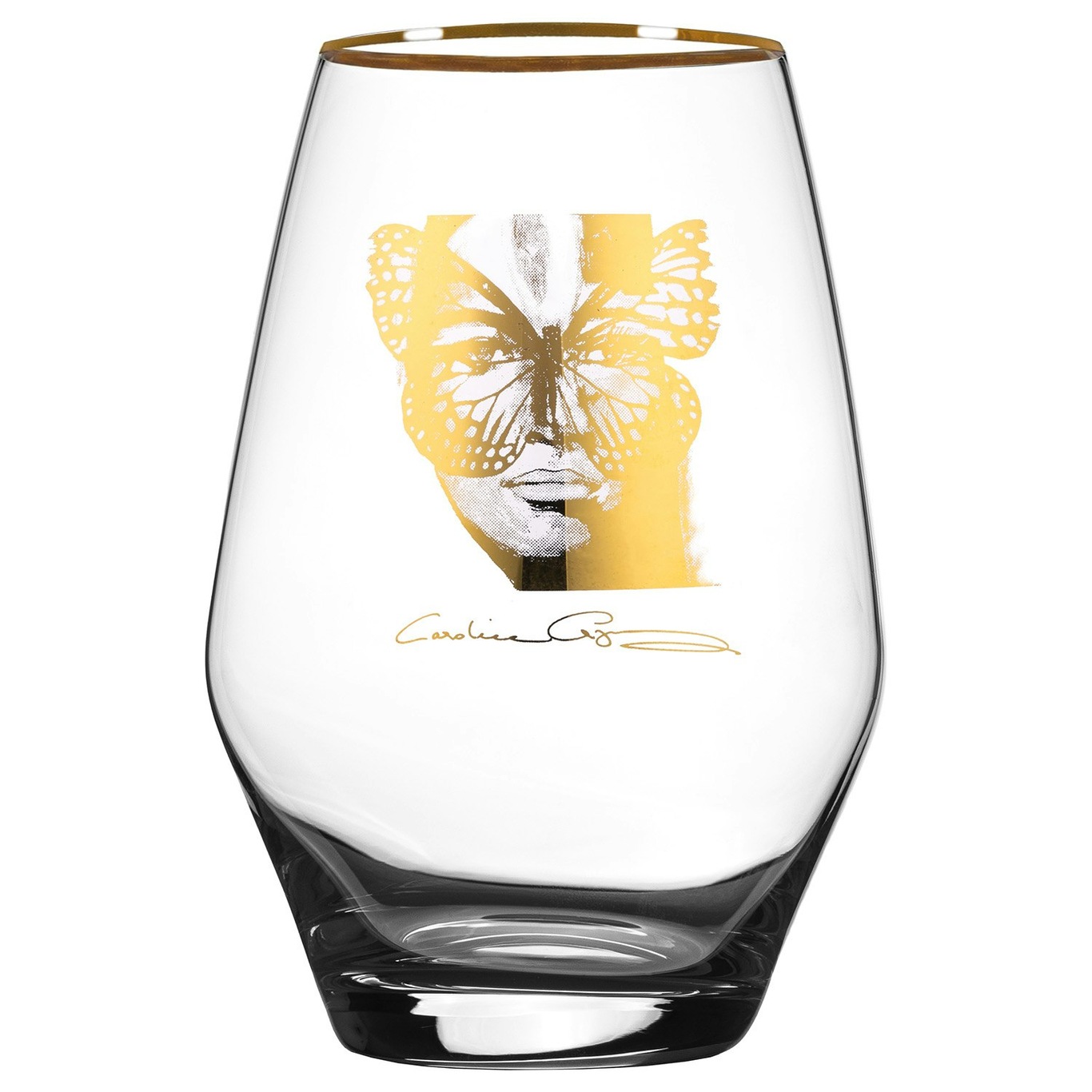 Golden Butterfly Wasserglas 35 cl, Gold