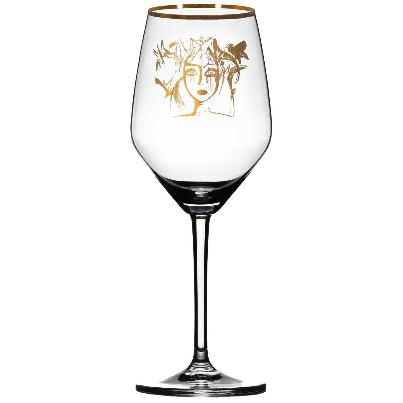 Slice Of Life Rosé/White Wine Glass, Gold