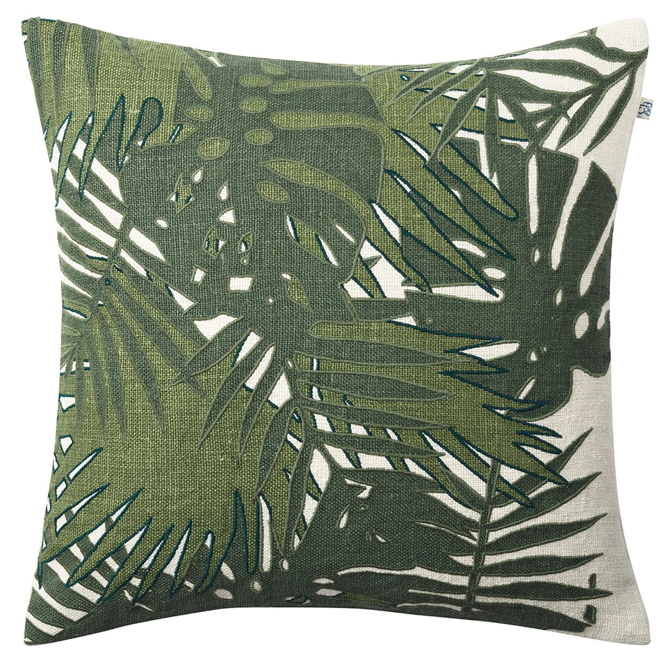 Palm Kissenbezug 50x50 cm, Green/Cactus Green