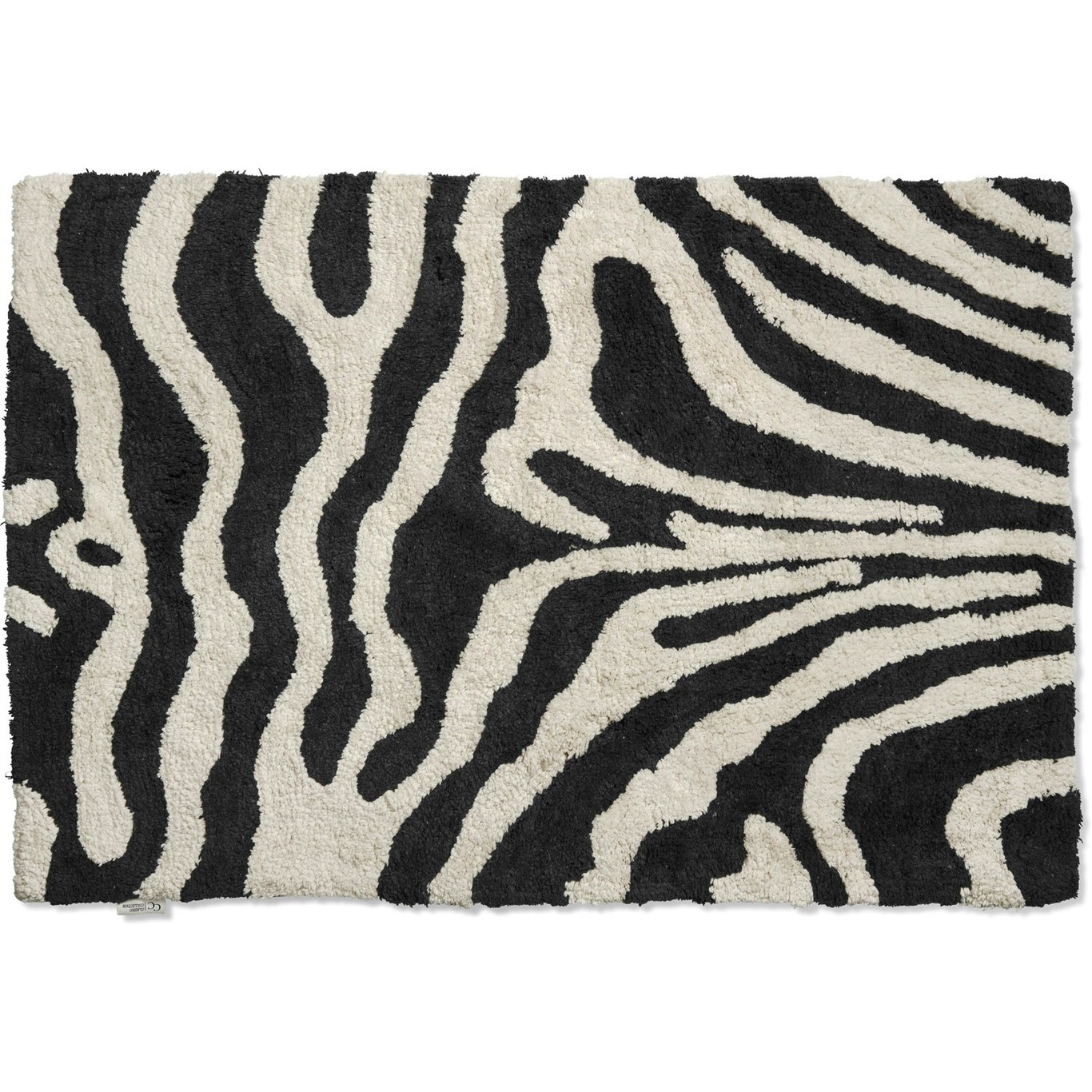 Zebra Badematte 60x90 cm, Schwarz/Weiß