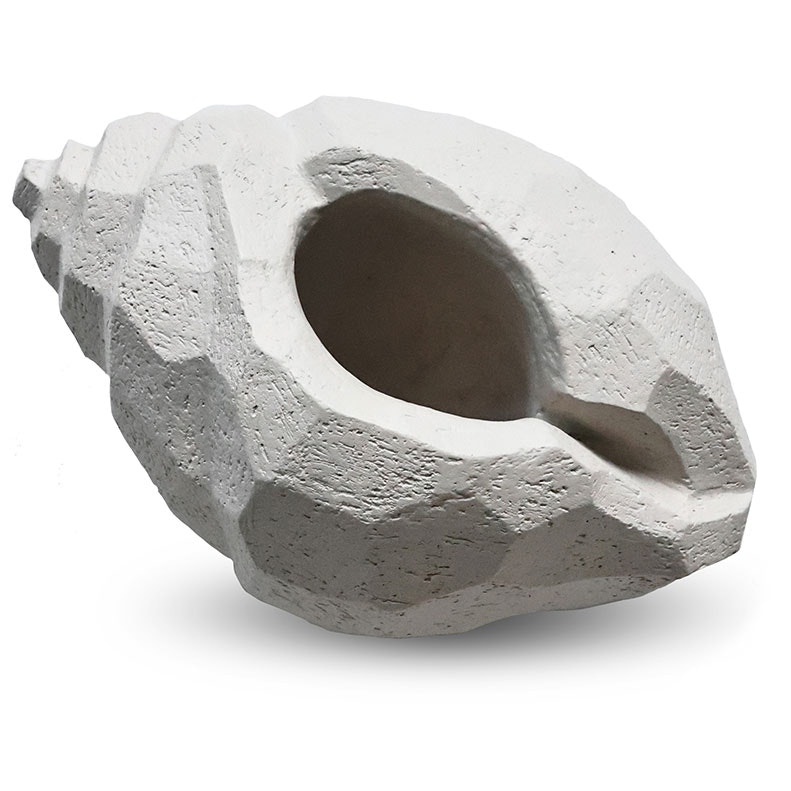 The Pear Shell Skulptur 16 cm, Kalksteinfarben