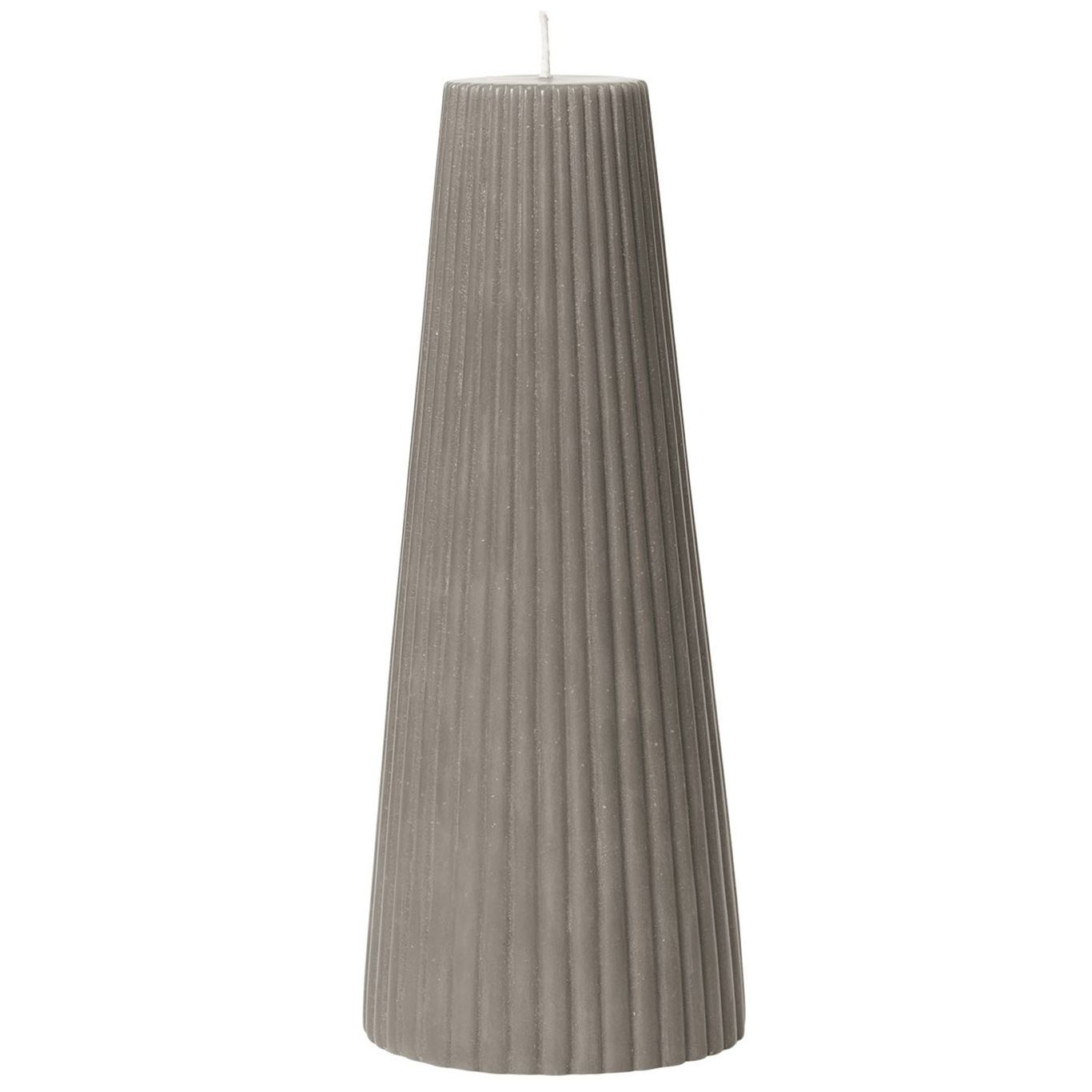 Grooved Trapez Kerze, Dark Taupe
