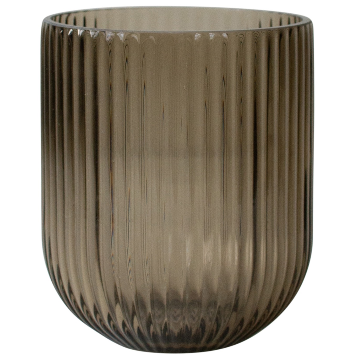 Simple Stripe Vase 14 cm, Braun