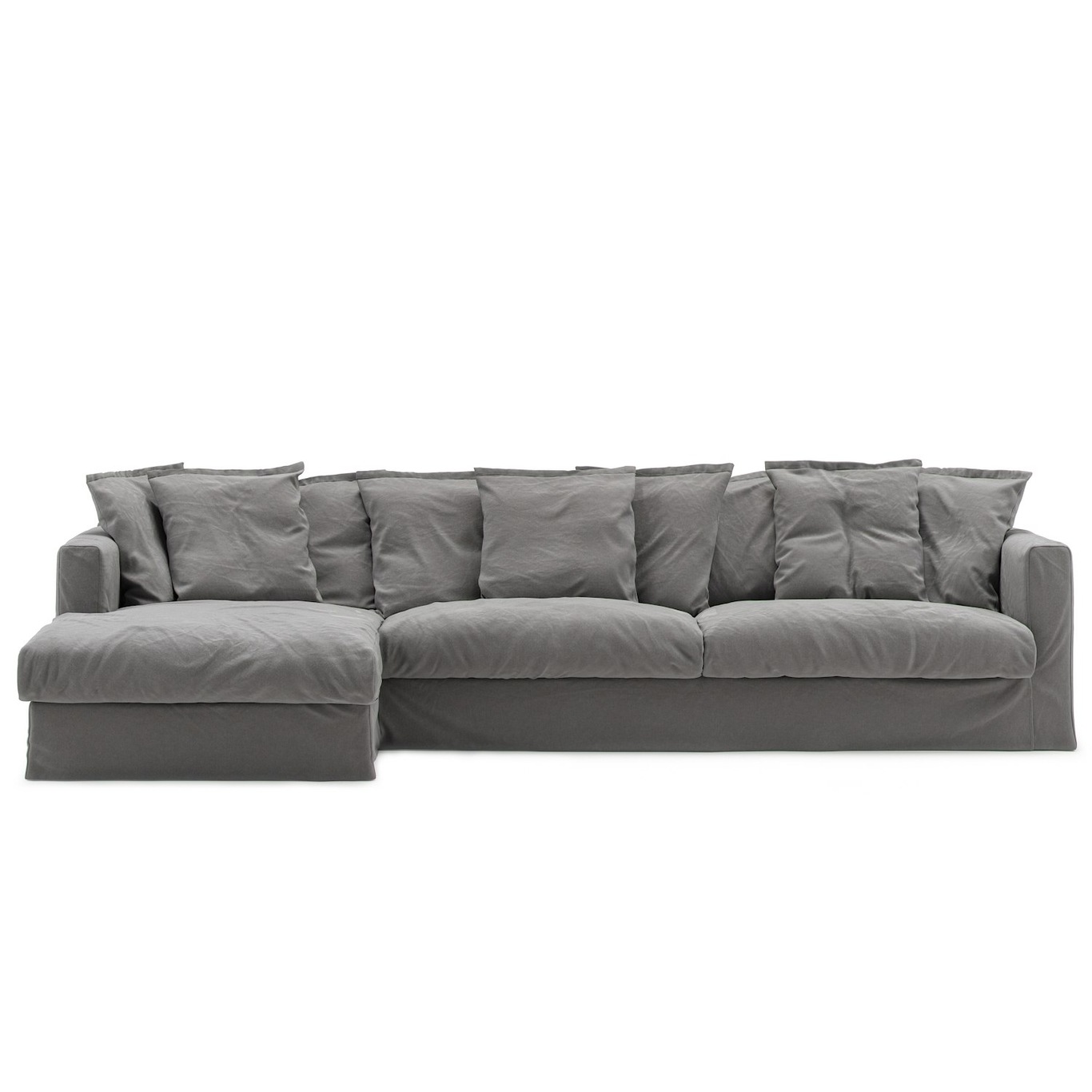 Le Grand Air 3-Sitzer-Sofa Baumwolle Liege Links, Grau