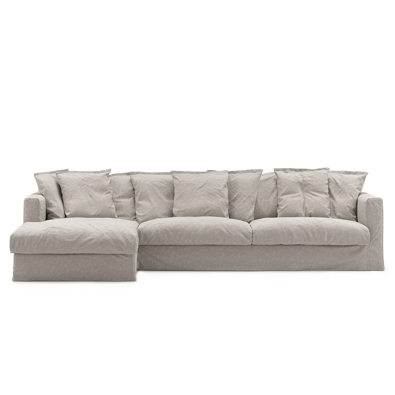Le Grand Air 3-Sitzer-Sofa Leinen Liege Links, Future Grey
