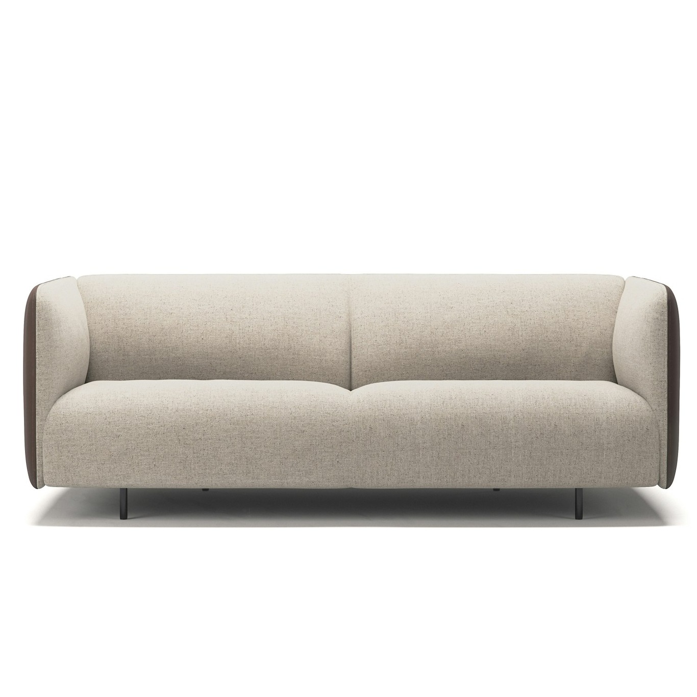 Urban 2,5-Sitzer-Sofa Panel-Gewebe, Beige Breeze / Leder
