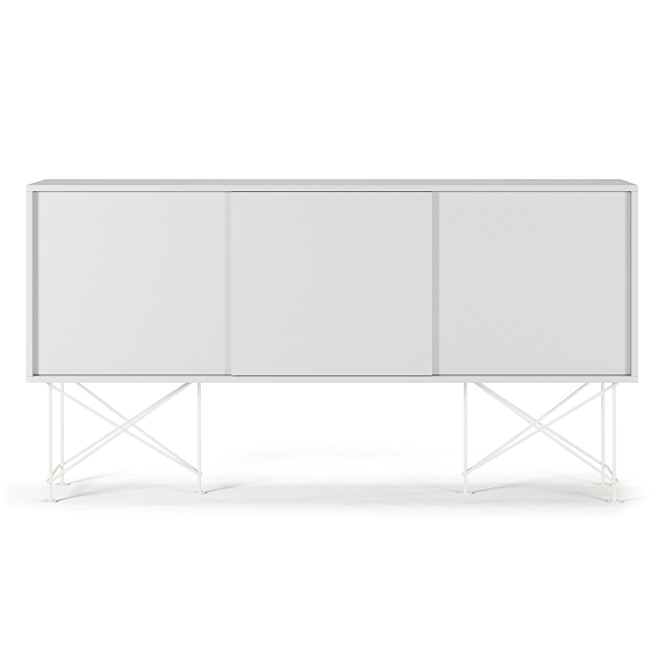 Vogue Sideboard mit Ständer 180 cm, Weiß / Weiß