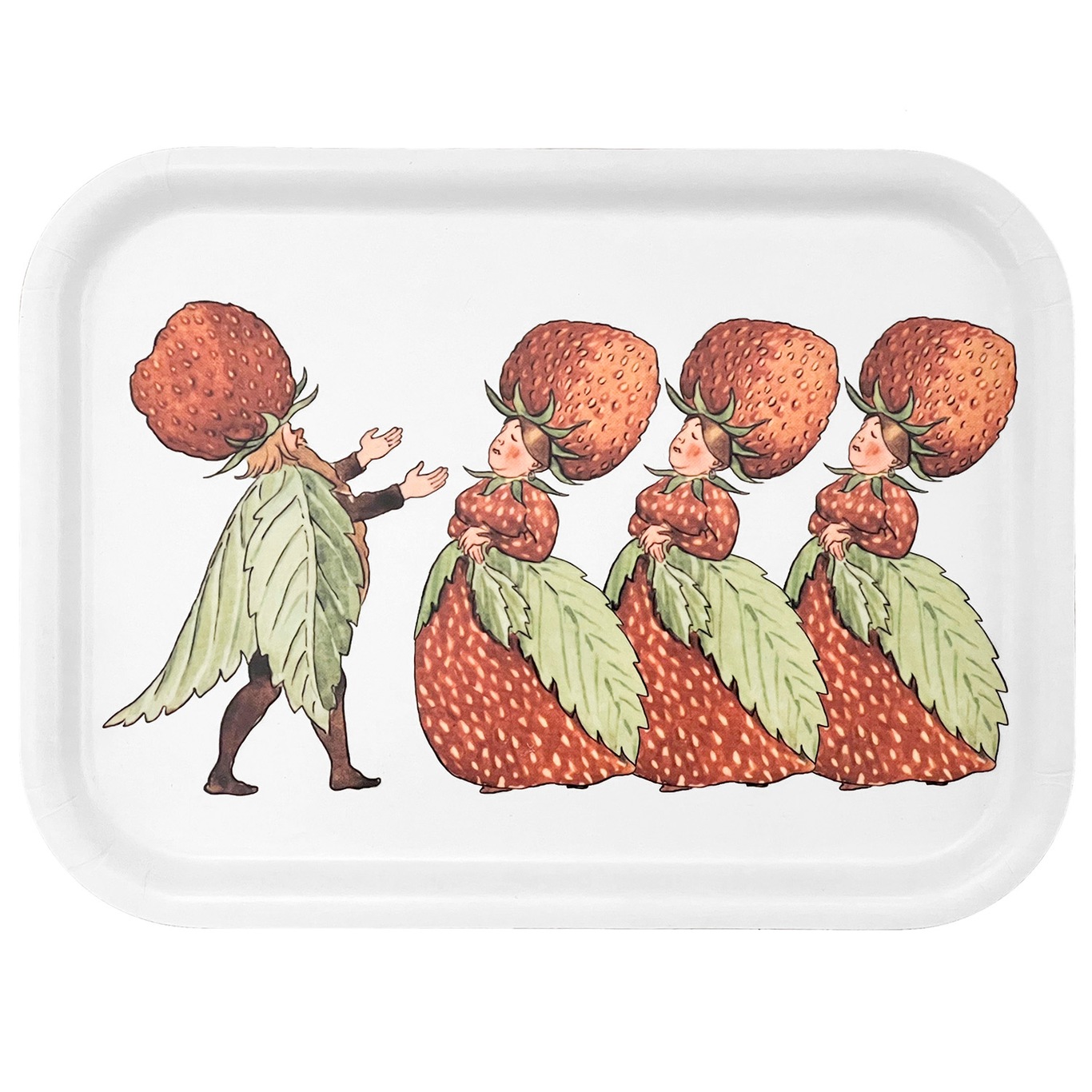 The Strawberry Family Tablett, 20x27 cm