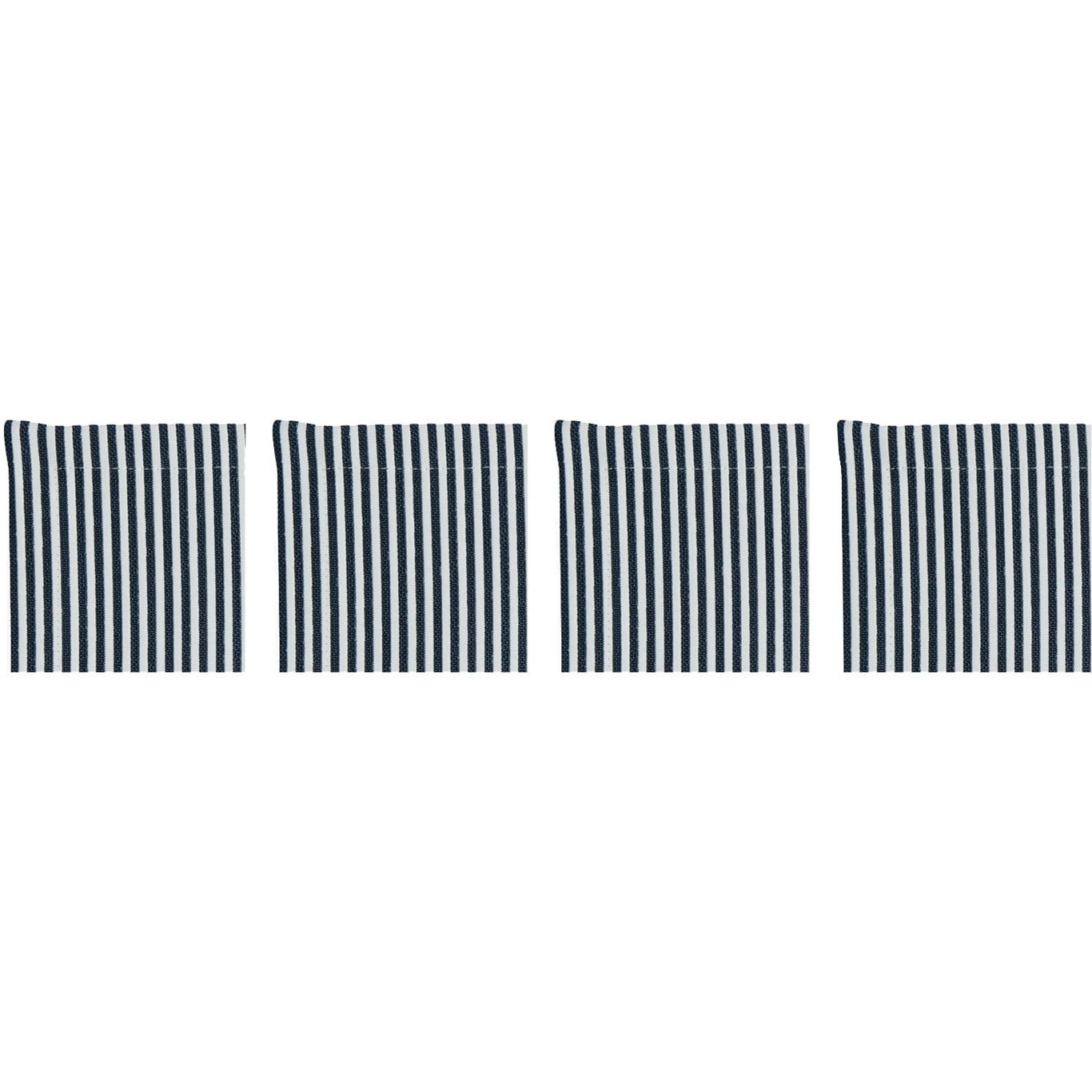 Narrow Stripe Glasuntersetzer 10x10 cm 4-er Set, Marineblau