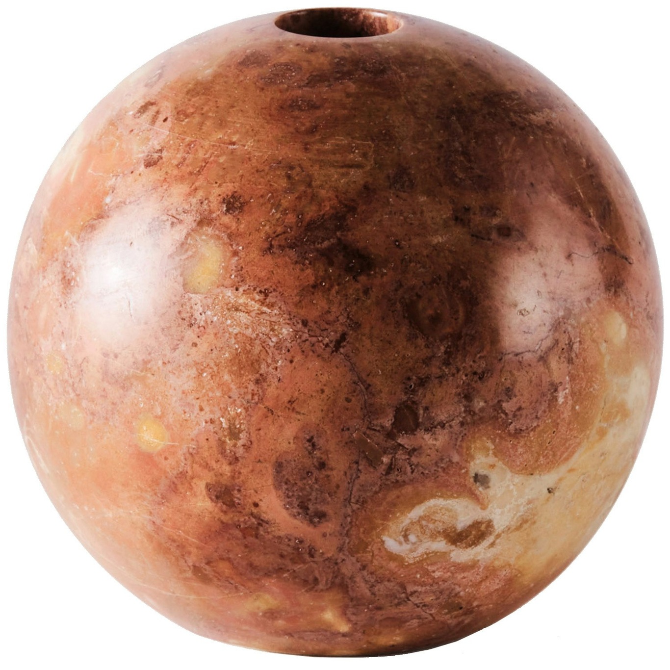 Sphere Kerzenhalter Marmor Ø12 cm, Rot