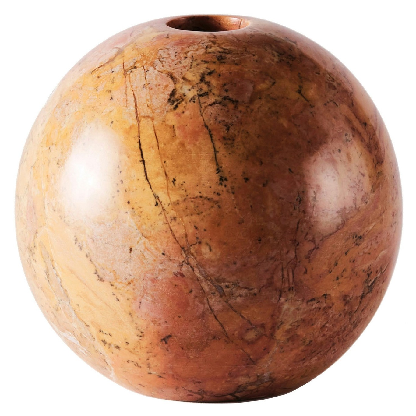 Sphere Kerzenhalter Marmor Ø10 cm, Rot