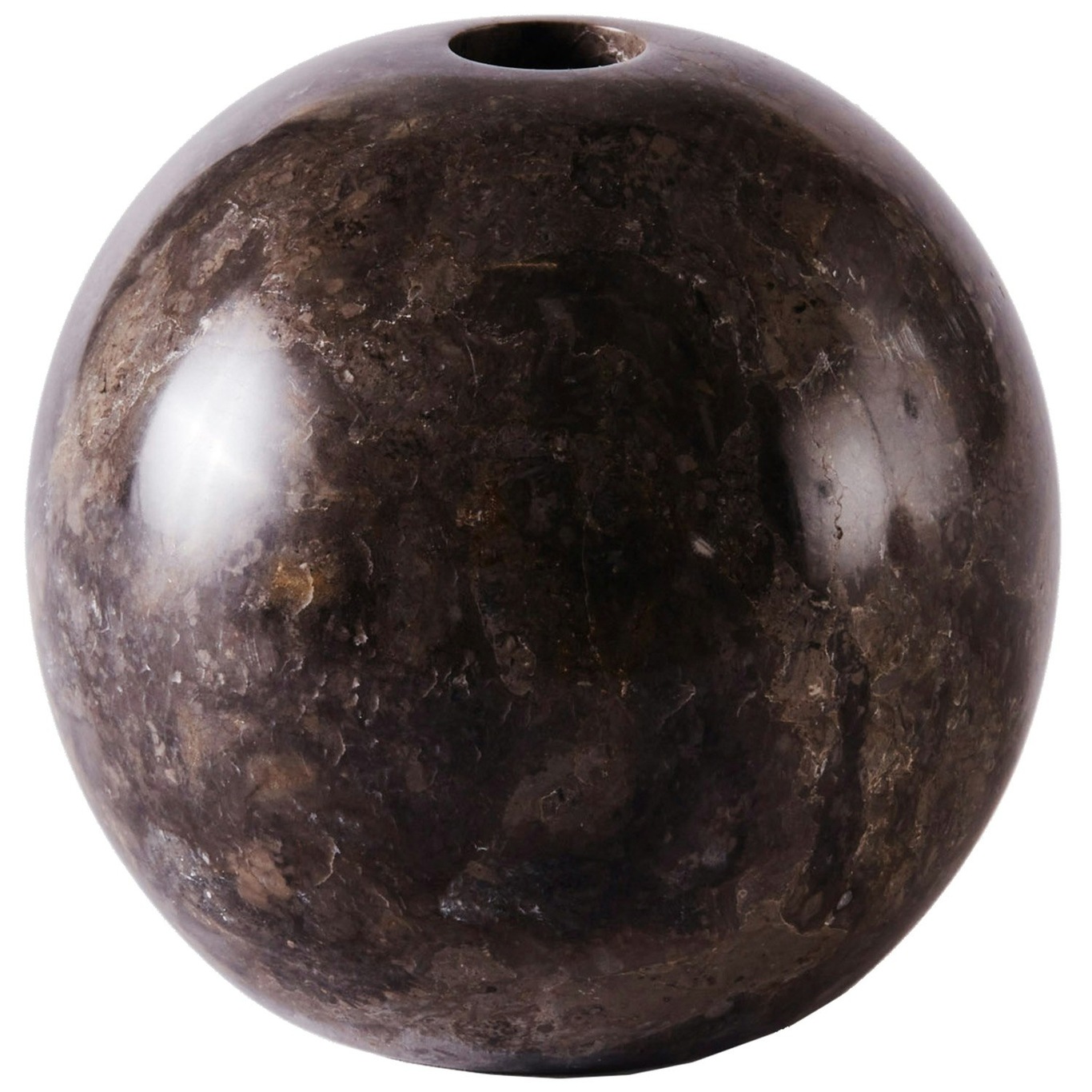 Sphere Kerzenhalter Marmor Ø12 cm, Grau