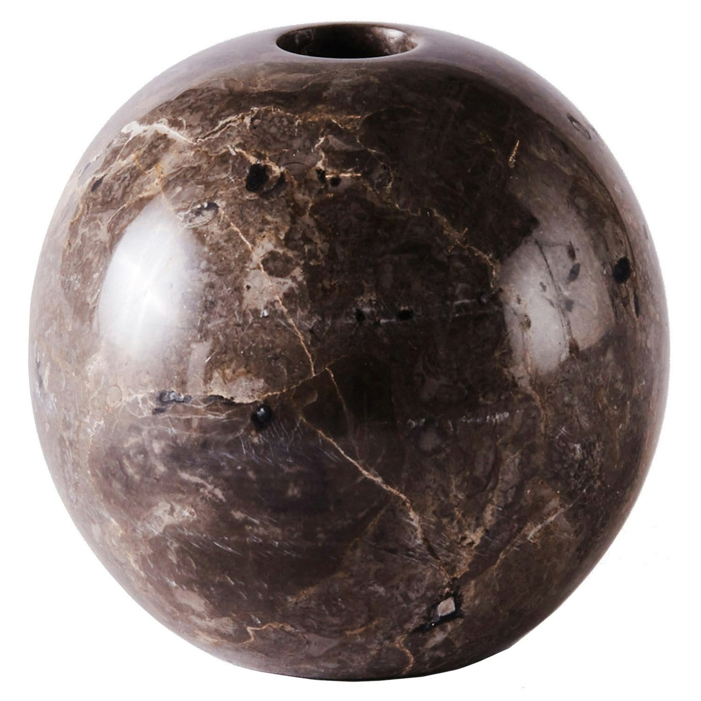 Sphere Kerzenhalter Marmor Ø10 cm, Grau