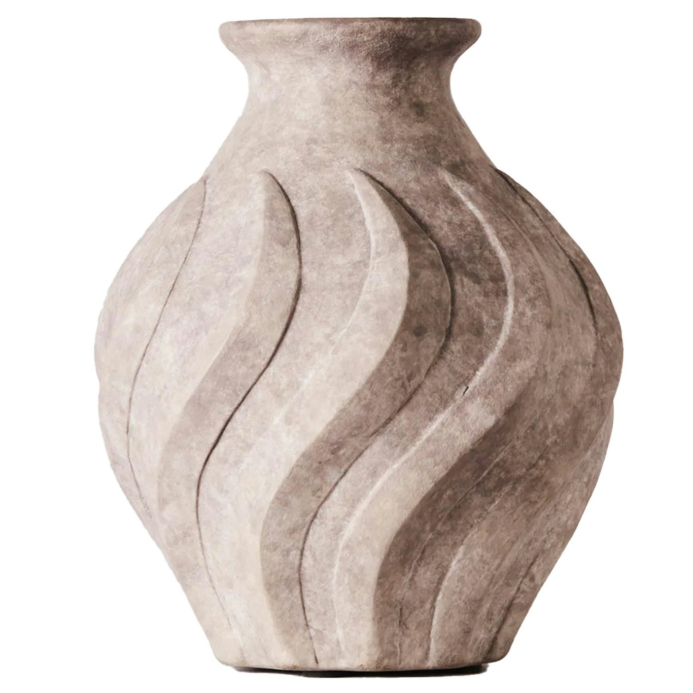 Swirl Vase Groß, Grau