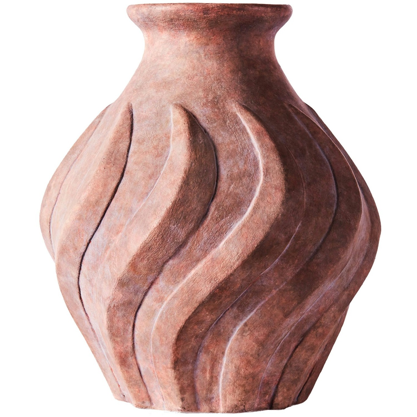 Swirl Vase Groß, Braun