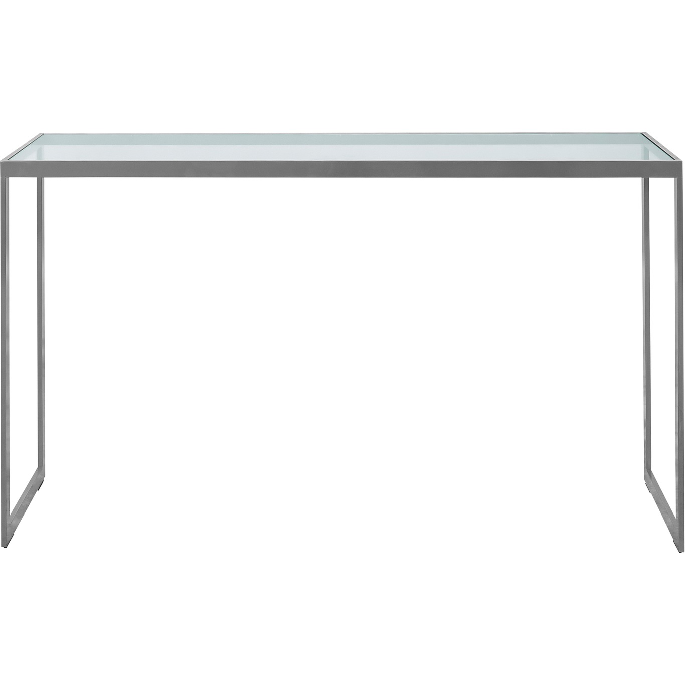 Square Konsolentisch 122x36x70 cm, Silver Grey/Glass