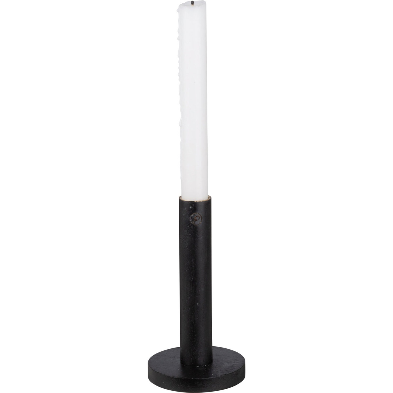 Kerzenhalter Holz Schwarz, 15 cm