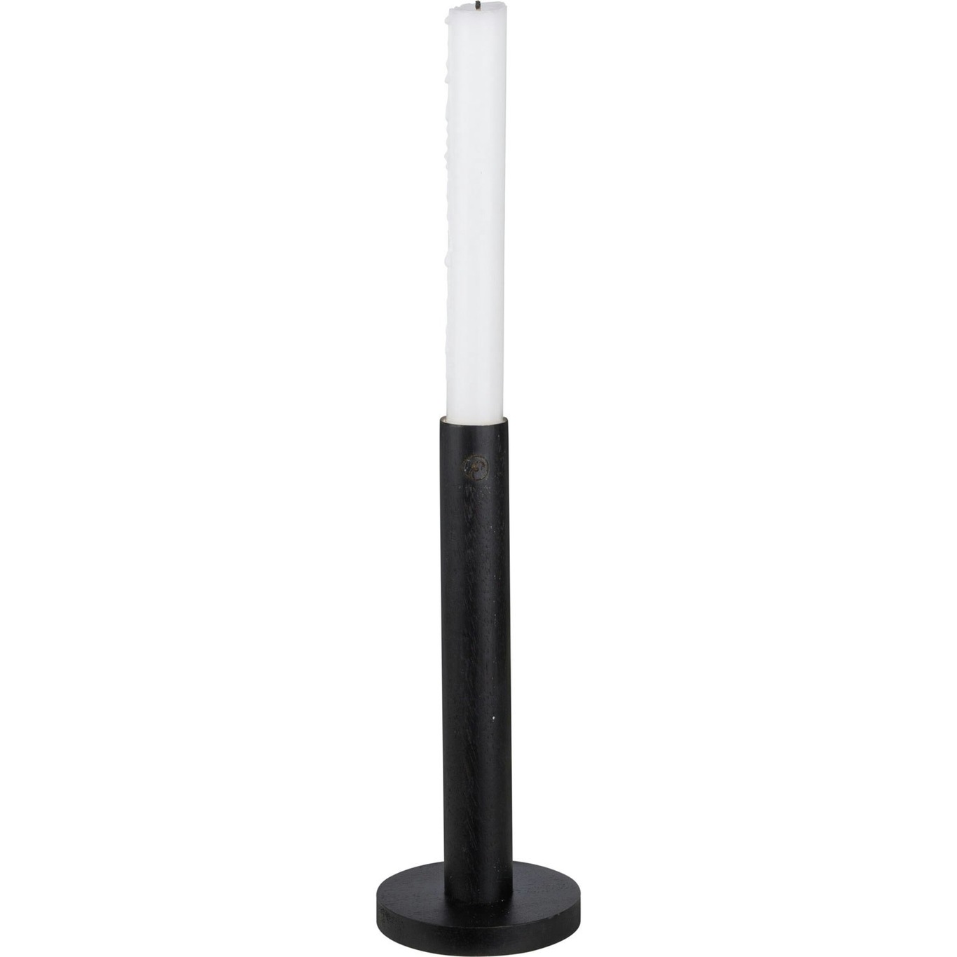 Kerzenhalter Holz Schwarz, 20 cm