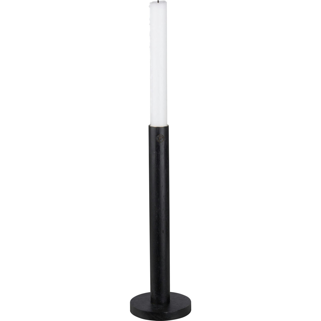 Kerzenhalter Holz Schwarz, 25 cm