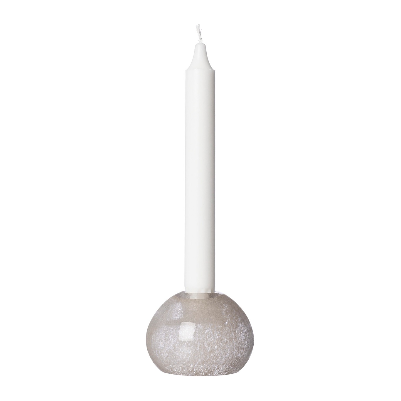 Kerzenhalter Glas Ø7,5 cm, Beige