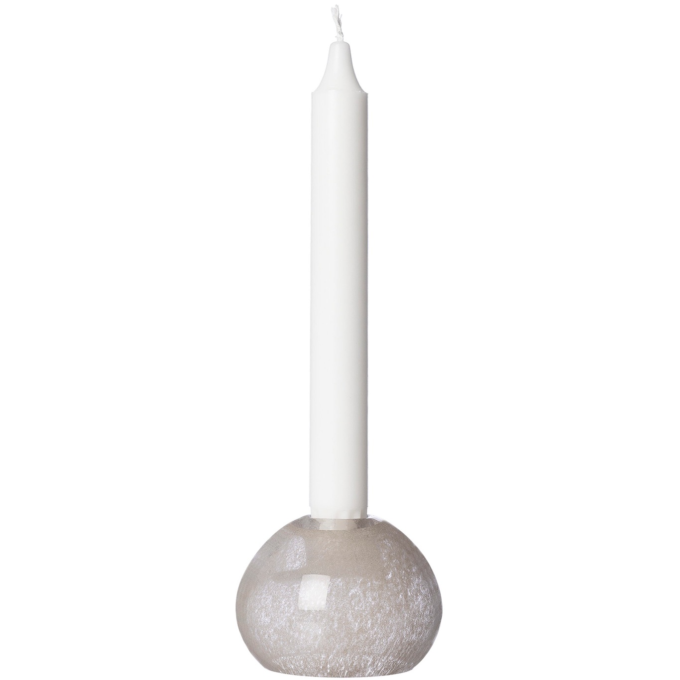 Kerzenhalter Glas Ø9 cm, Beige