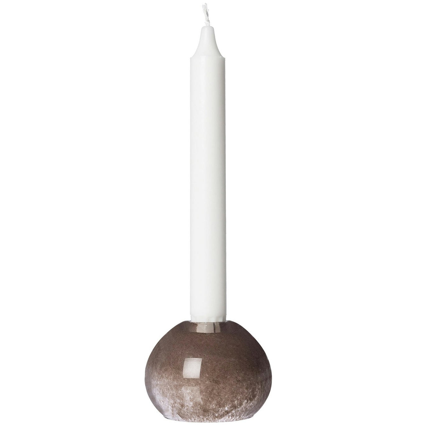 Kerzenhalter Glas Ø9 cm, Braun