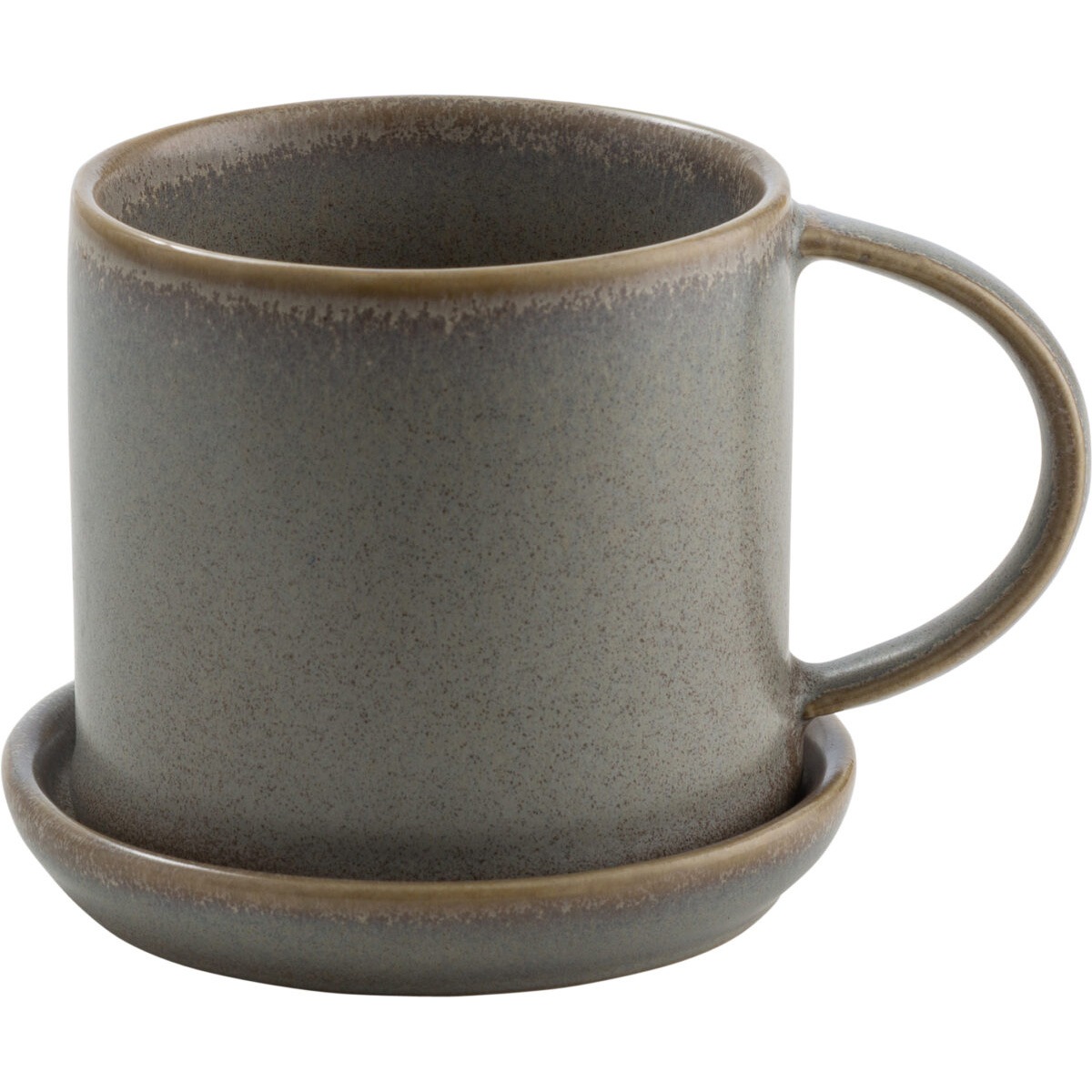 Tasse mit Untertasse 7 cm, Grau