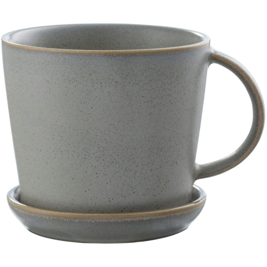 Tasse mit Untertasse 8,5 cm, Grau