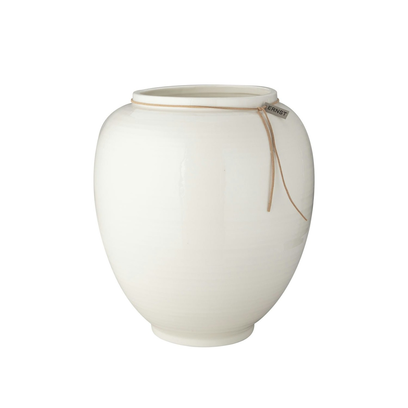 Vase H33 cm, Weiß glasiert