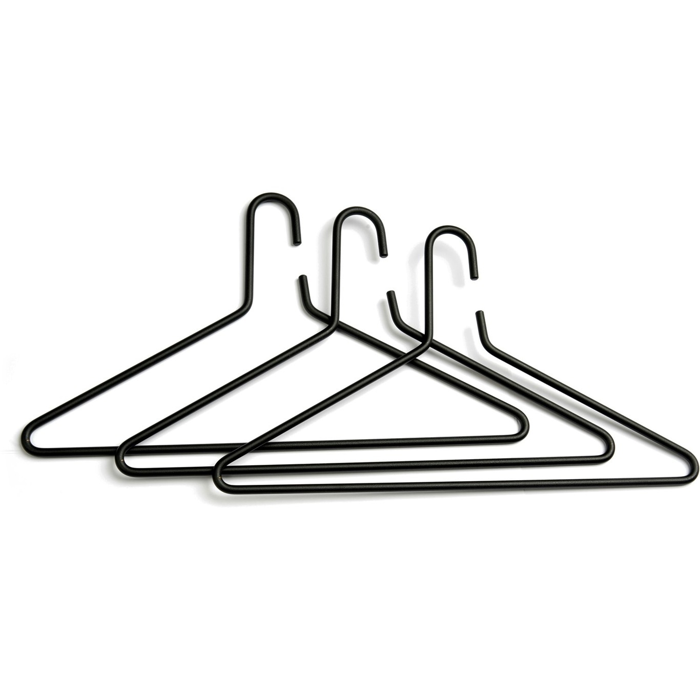 schwarze Struktur Essem @ Design Kleiderbügel Triangle - Set, 3-er