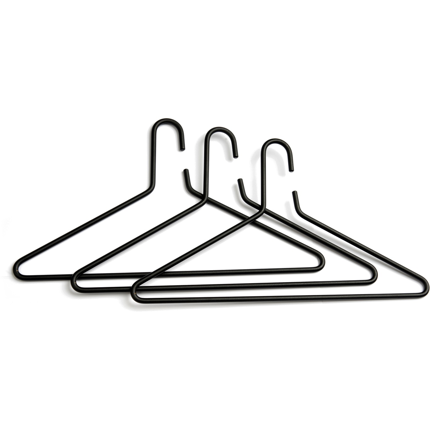 Triangle Kleiderbügel 3-er Set, schwarze Struktur - Essem Design @