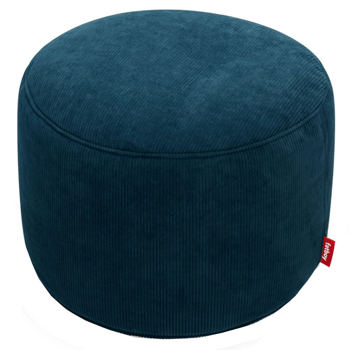Recycled Point Cord Pouf Ø50 cm, Deep Blue