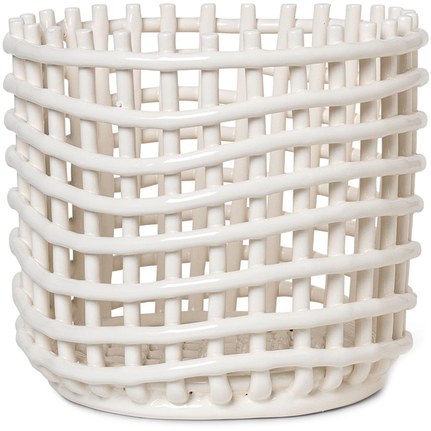Ceramic Korb Off-white, 21 cm