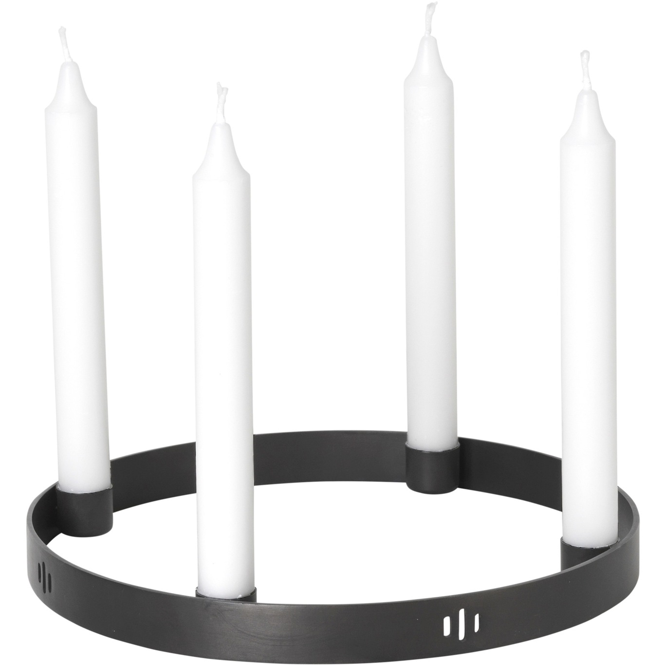 Circle Candle Holder Black Brass, Small