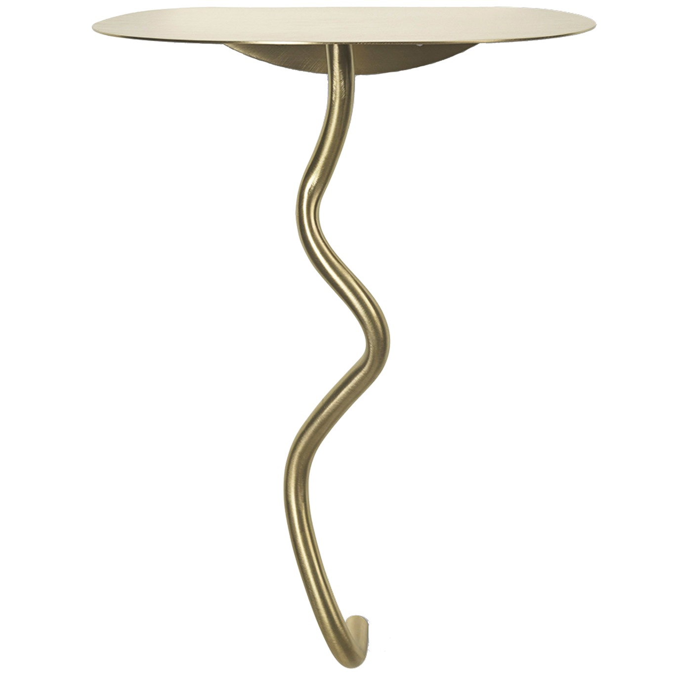 Curvature Wall Table- Black Brass Tisch, Messing