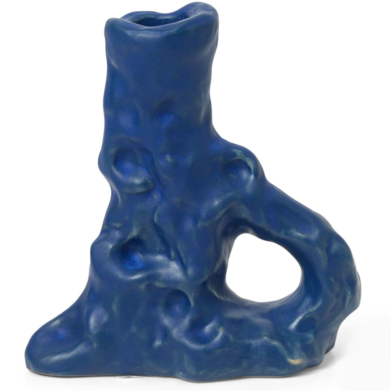 Dito Kerzenhalter Steingut 11,5x12 cm, Clear Blue