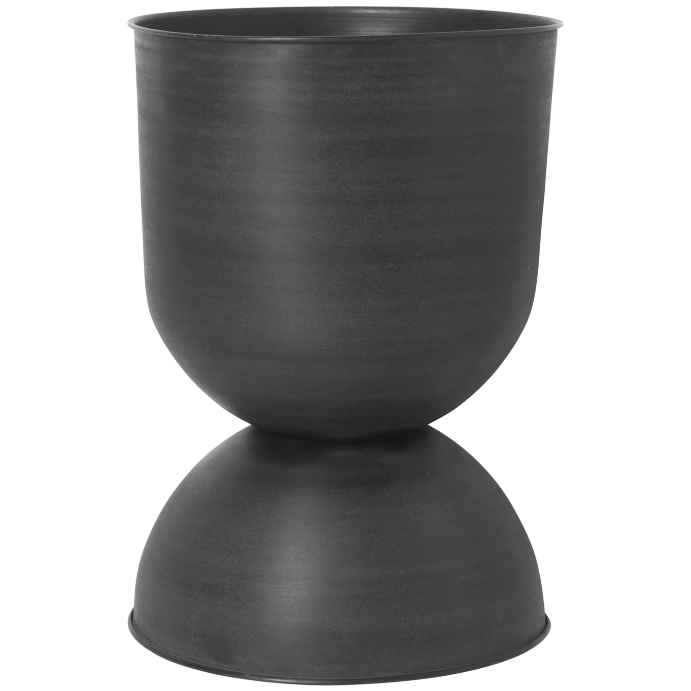 Hourglass Pot Large, Black/Dark Grey