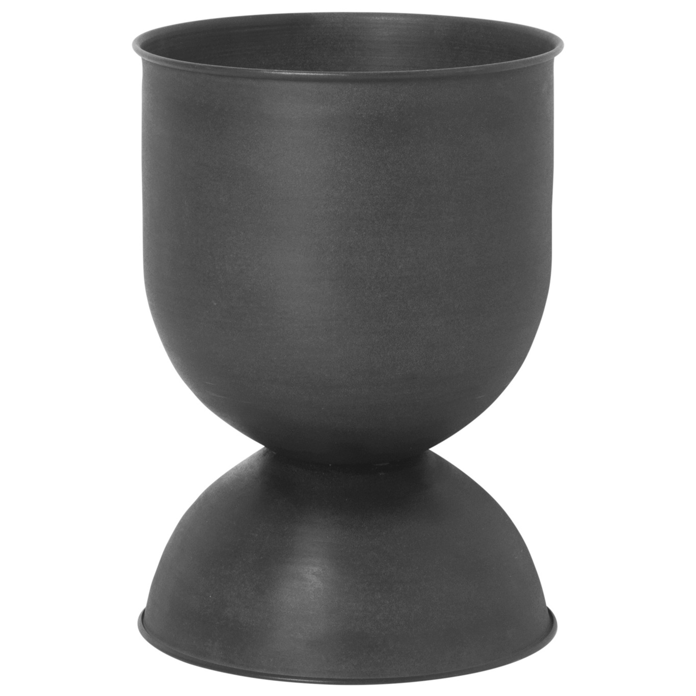 Hourglass Pot Small, Black/Dark Grey