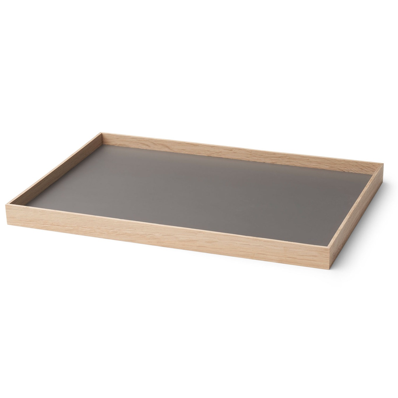Frame Tablett Eiche / Grau Medium 34 x 23.2 cm