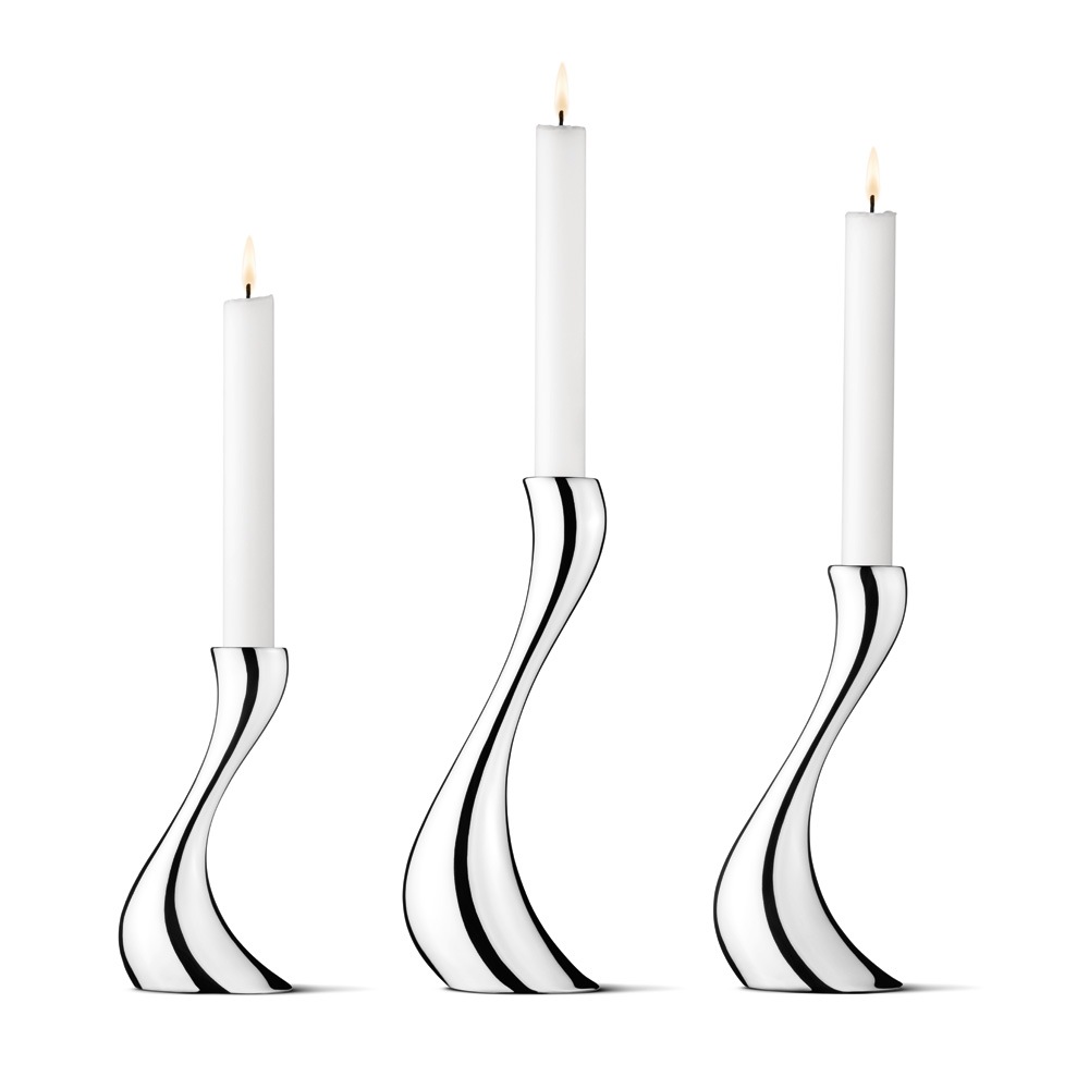 Cobra Kerzenständer 3 Teilig, inklusive Kerzen - Georg Jensen @